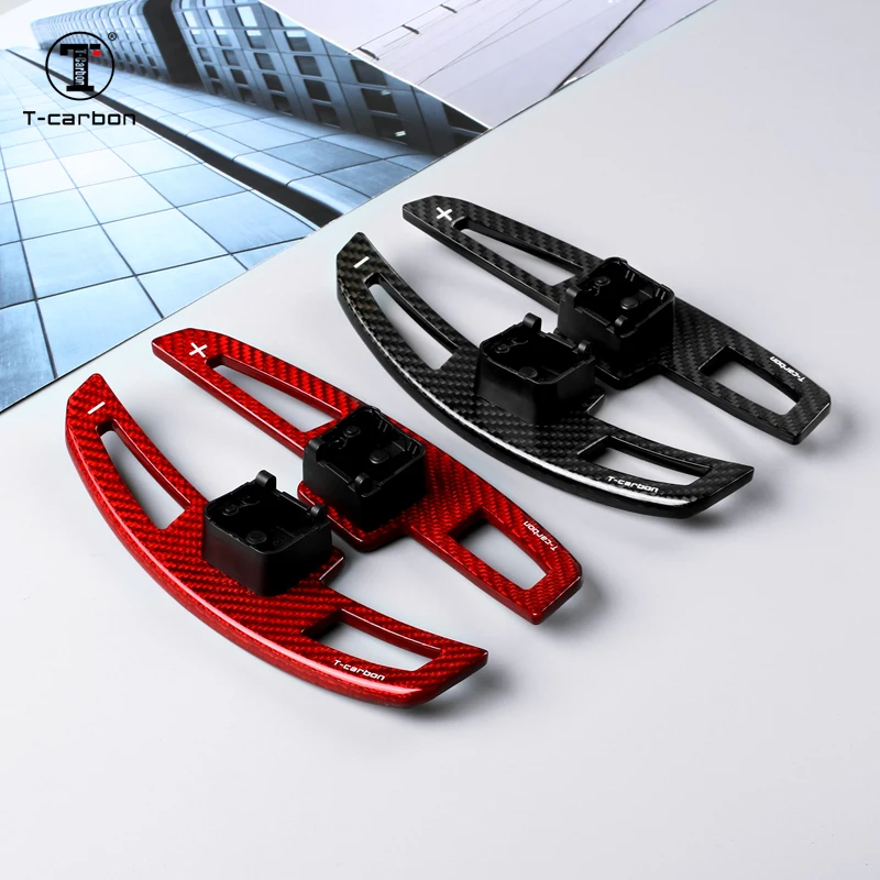 Carbon Fiber Interior Steering Wheel Factory direct sale Replacement Style Shift Paddle Shifter Extension For 2016-2022 Audi
