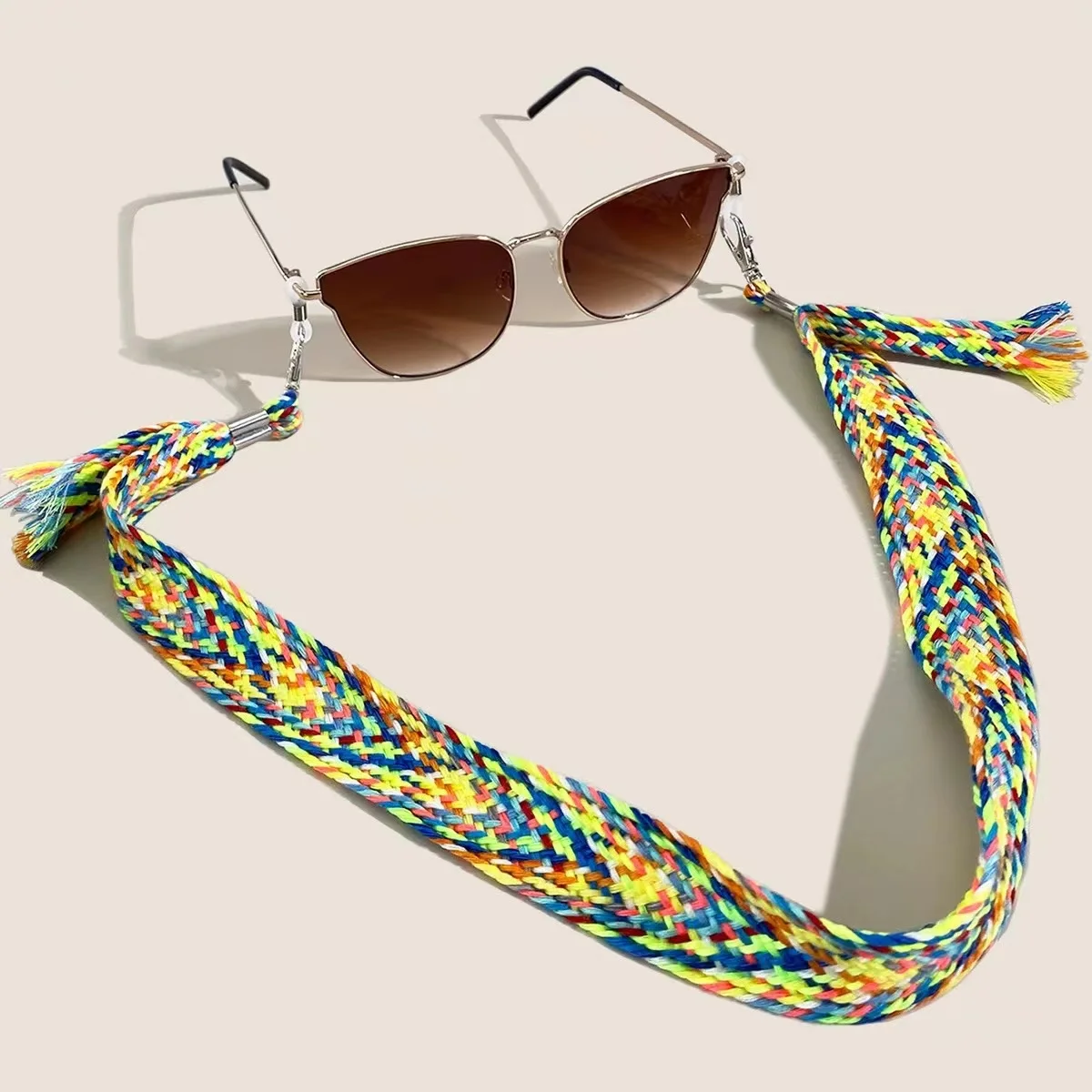 Hot sale  Comfortable polyester braided fringe  glasses cord Face-mask chain