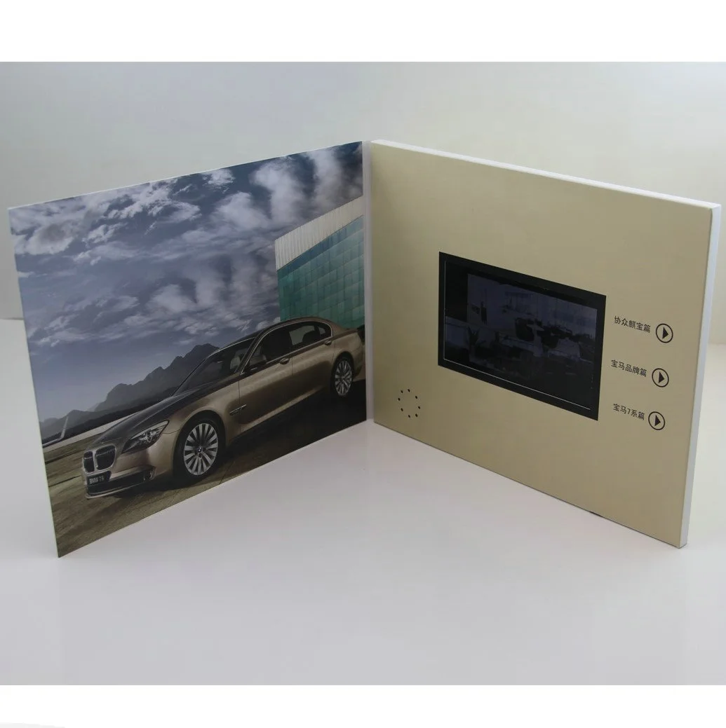 Digital card video brochure Custom printing photocard Video player brochure