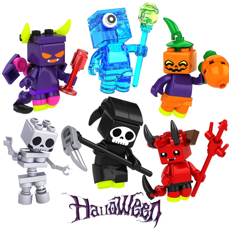 CAYI Hot Halloween toys Mini Figures gift mini building block set Assembling Educational Toys For Children Collect Brick Figure