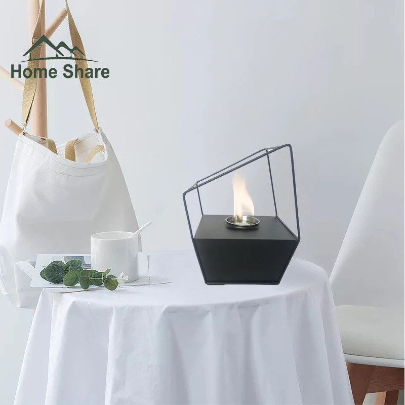 Table Top Decorated Fireplace Indoor Outdoor Molding Alcohol Stove Modern Design Portable Smokeless Fire Pit