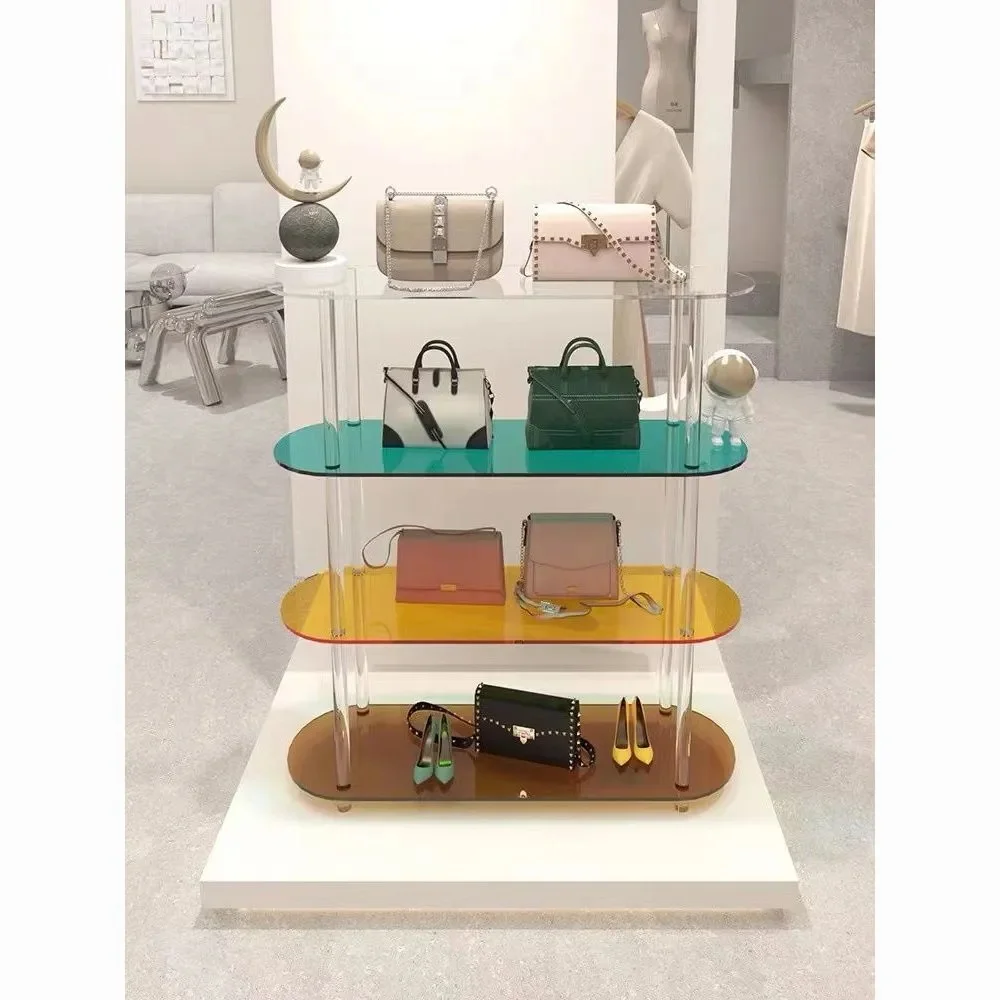 Acrylic Display Stand for Clothing Shops Shoe Stand Display Rack Handbag Shoe Rack for Bags Store Acrylic Display Rack