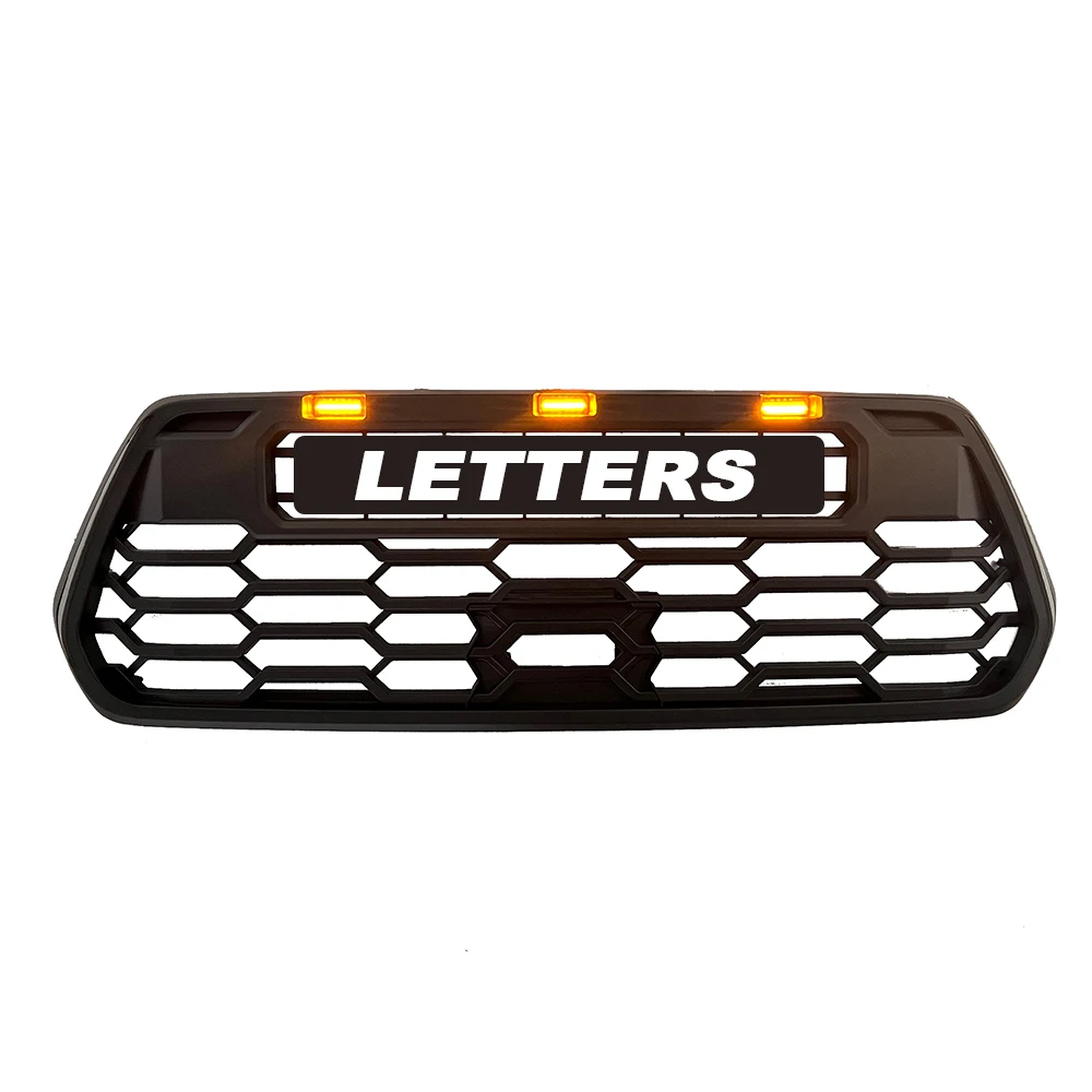 Новое поступление обновленные автомобильные детали гоночные решетки ABS для Tacoma TRD PRO 2016-2022 передняя решетка автомобильный стиль с янтарными светодиодными