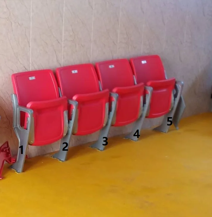 Футбольный стадион VIP сиденья наконечник сиденья для спорта с алюминиевыми ножками