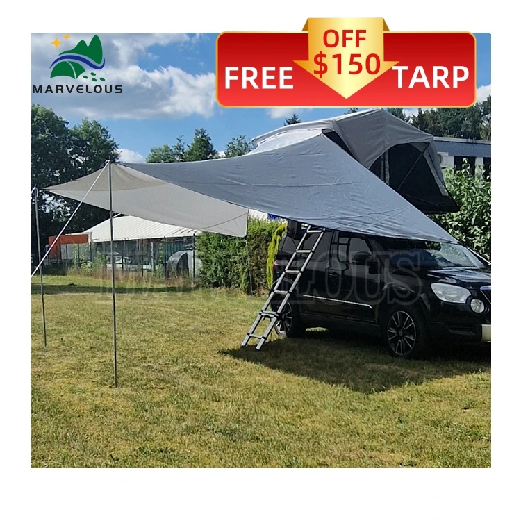 High Quality 4-Season Overlander Roof Tent Cotton Camping Equipment for Off-Road DIY Car One Bedroom Structure Summer Camping