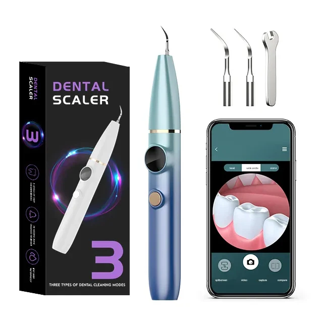 Portable Teeth Whitening Ultrasonic Electric Dental Scaler Sonic Stains Tartar Plaque Removal Tooth Cleaner Calculus Remover