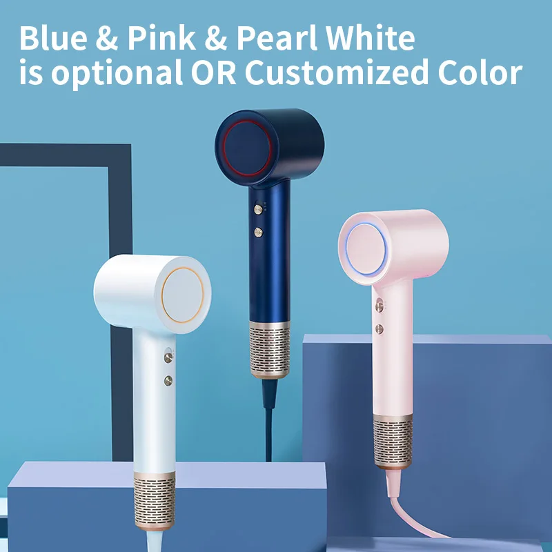 Professional Hair Dryer Ionic Blow Dryer with Diffuser and Nozzle 110000RPM Negative Ions Salon Lightweight Hairdryer