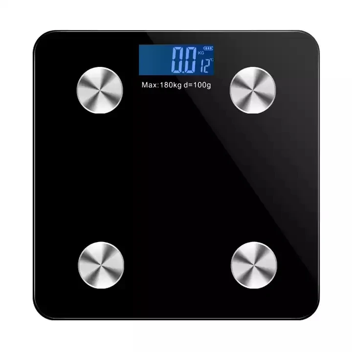 Electronic Body Fat Weighing Scale LED Glass Power Battery Health Feature Weight Fat Visceral Fat Wholesale Prices Metabolic