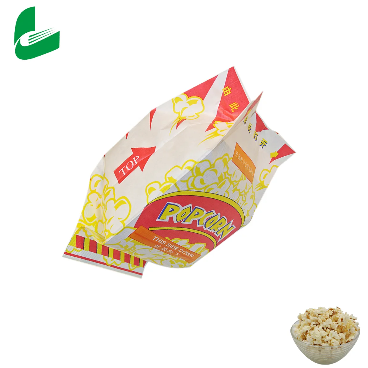 Currently exporting production worldwide greaseproof microwave popcorn paper bags