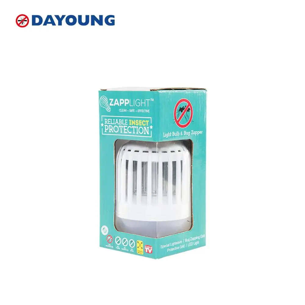 6W Bug Zapper Insect Killer  Pest Control Anti Mosquito With Patent Bule Light Electronic Mosquito Killer Bulb With Fan