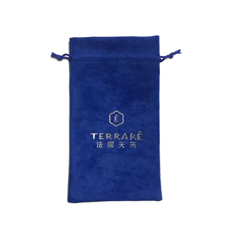 Custom  Small Pink Velvet bag for jewelry  velvet hair bags velvet bag with logo printing