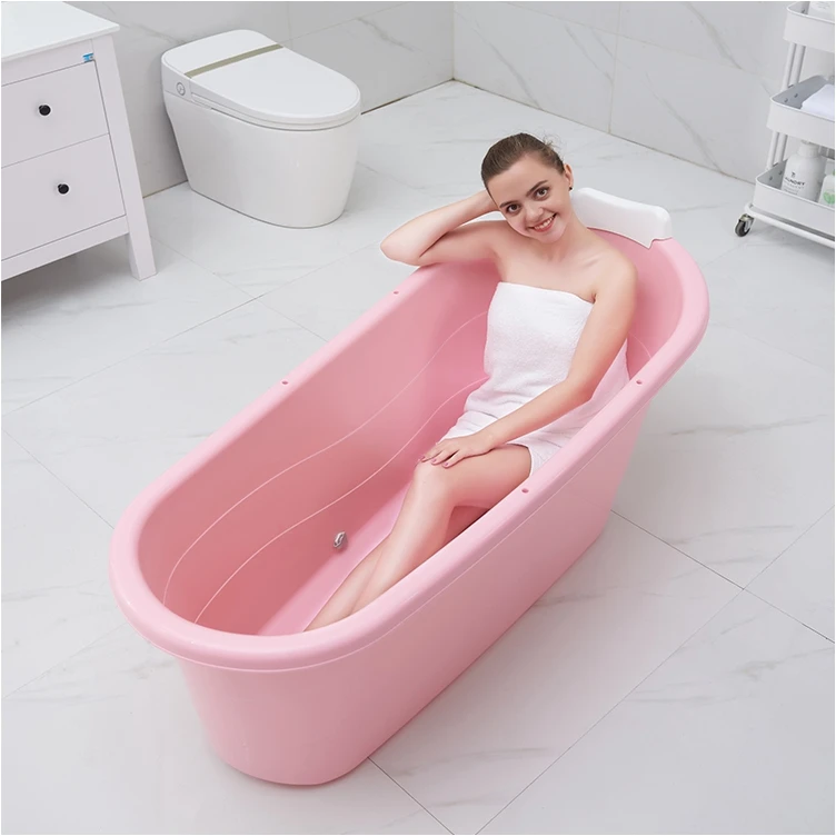 141*62*63cm Customized Plastic Free Standing Indoor Plastic Bathtub For Adult