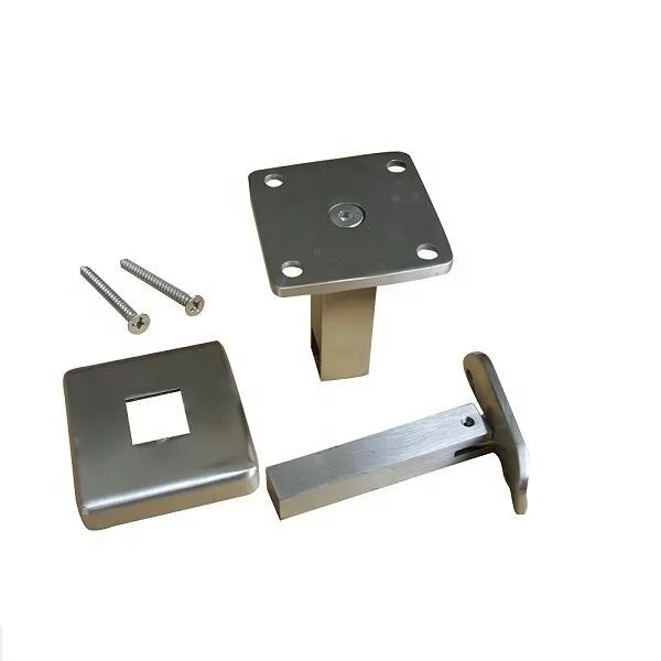 EKOO adjustable stainless steel square mounting bracket stairs staircase railing handrail bracket wall mount