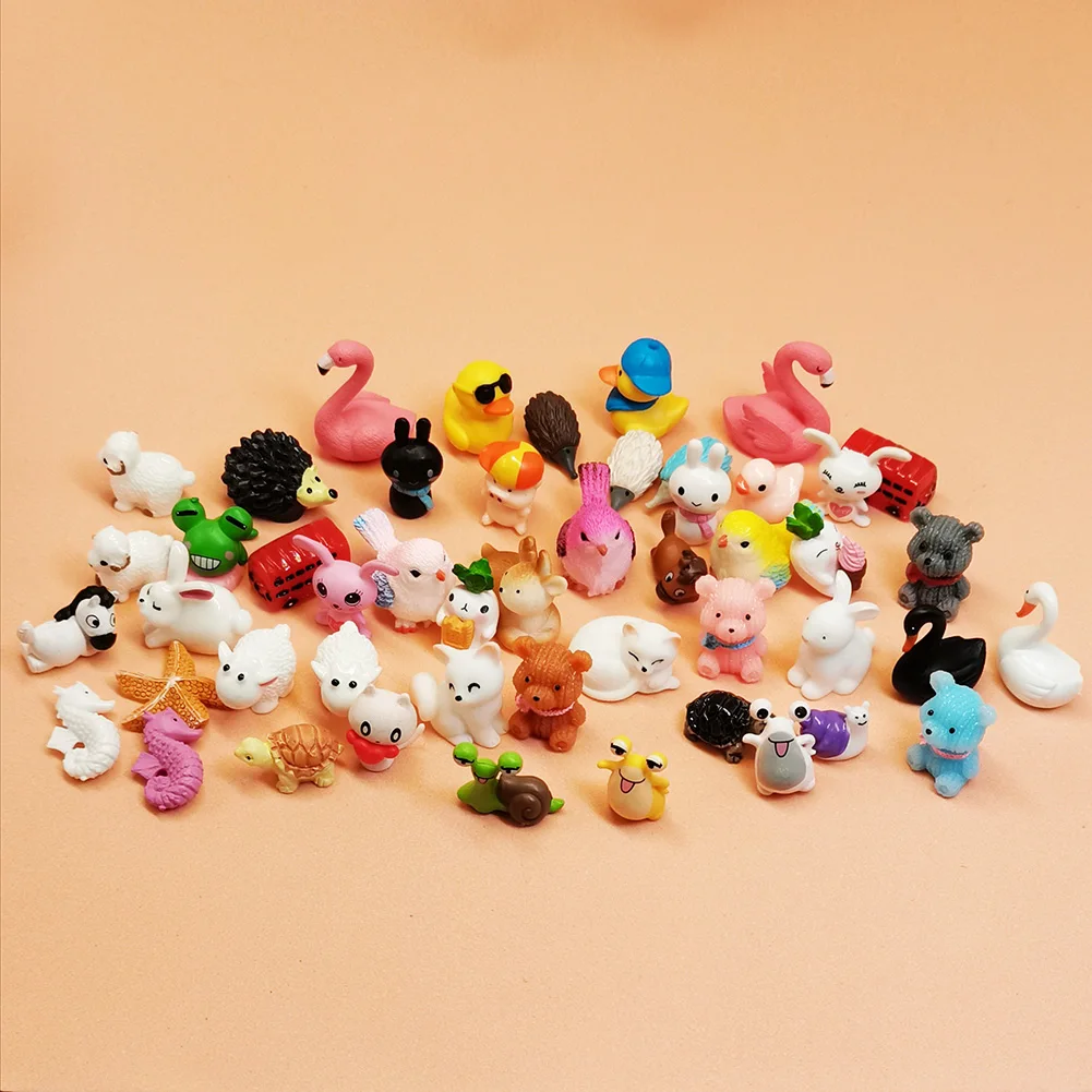 Hamster Cat Fox Flamingo Hedgehog Bird Bear Deer Sheep Moss Decoration Terrarium Kawaii DIY Art Accessory Miniatures Figurines
