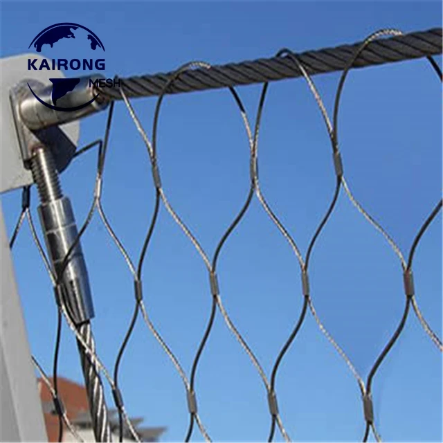 High Quality 7x7 Stainless Steel 316 Wire Rope Mesh Net Animal Enclosure Zoo Mesh