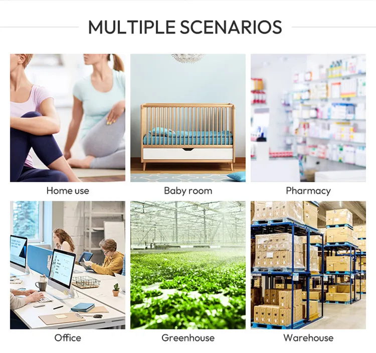 Home Popular Hygrometer Digital Thermometer With LCD Display Temperature Humidity Alarm Monitor for Baby Room