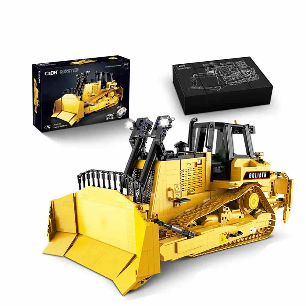 Cada C61056 High-Tech Construction Vehicle 42131 Engineering Large Bulldozer Crane Truck Model Building Blocks cross-bor selling