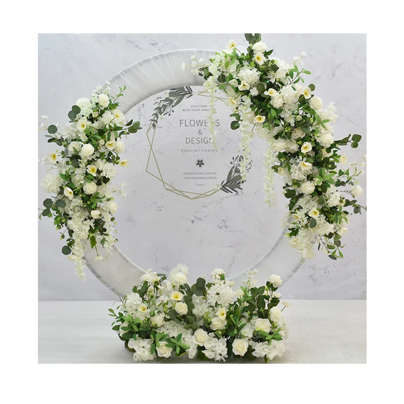 Garden event hotel party pink red white customization fabric metal arch wedding centerpiece decoration flower arch for sale
