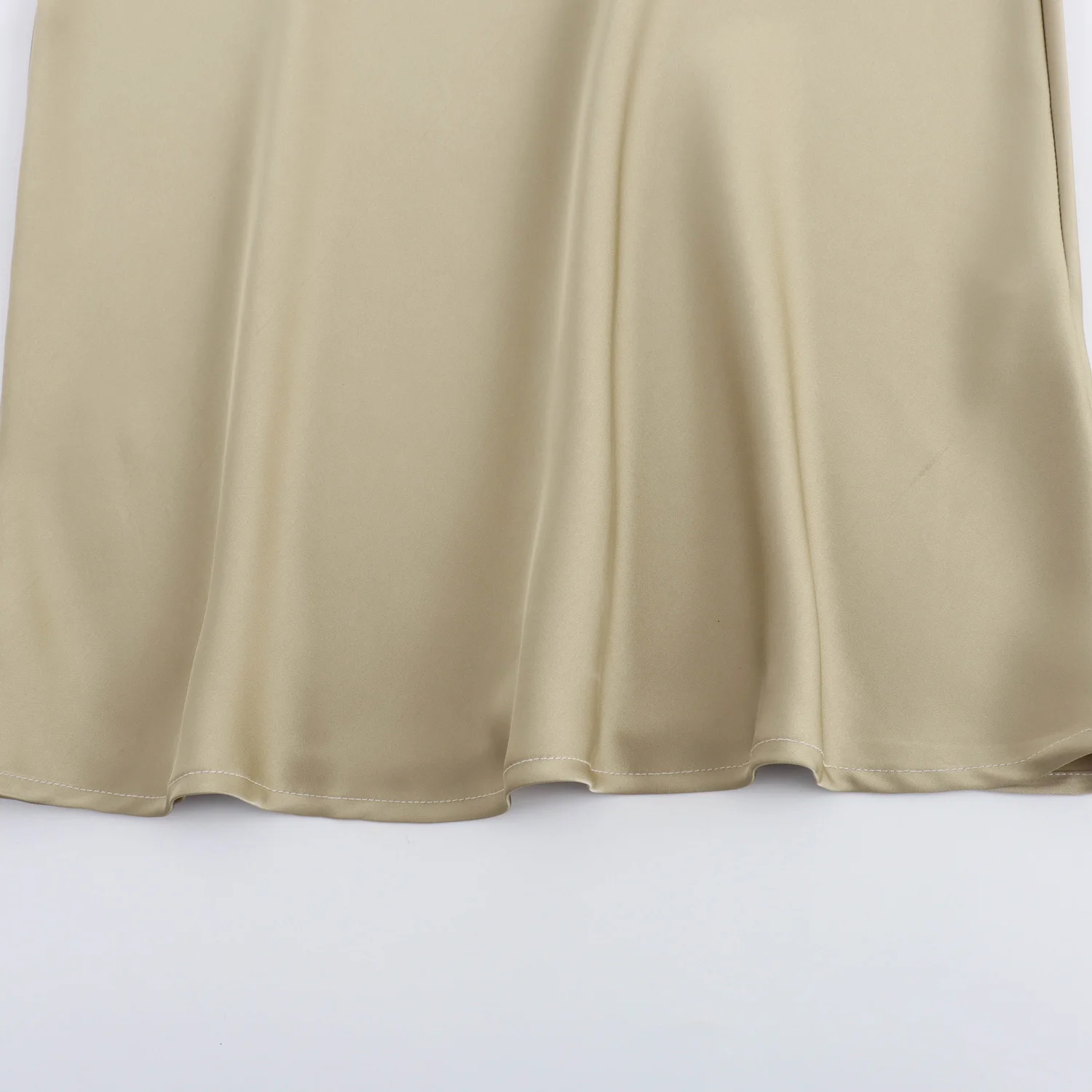 9 colorway pleated solid color sleeveless silky casual fashion summer long satin dress for ladies