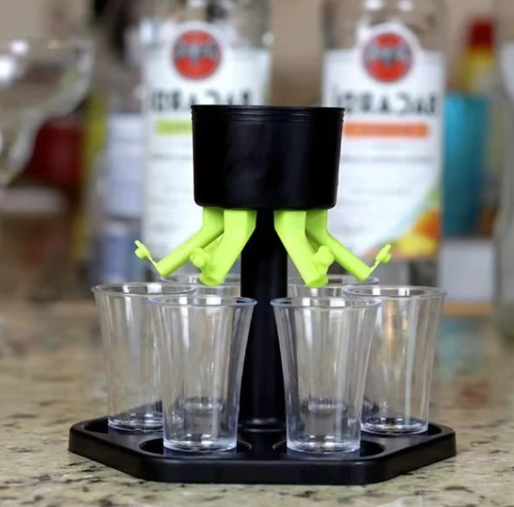 Hexagonal Liquor Dispenser Plastic Shot Glass Dispenser Alcohol Wine Dispenser for Parties