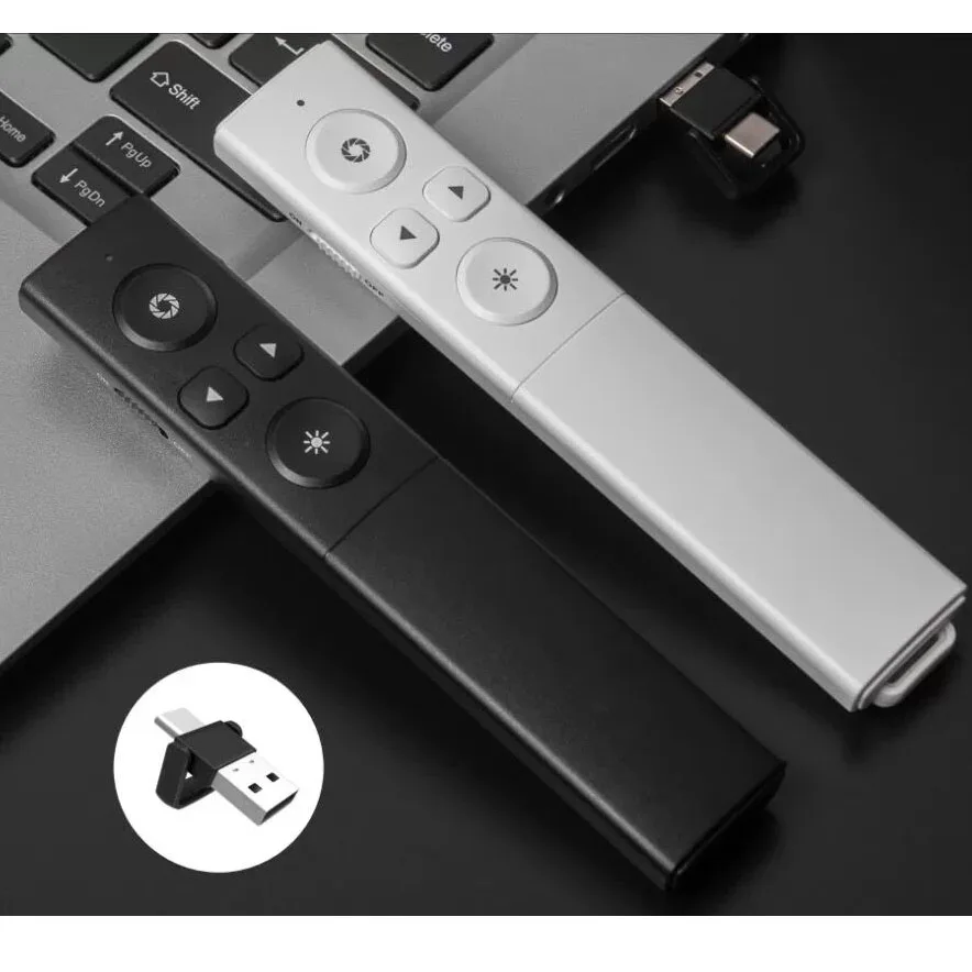 type c and usb receiver Long range lithium battery rechargeable green laser pointer with wireless presentation remote for PPT