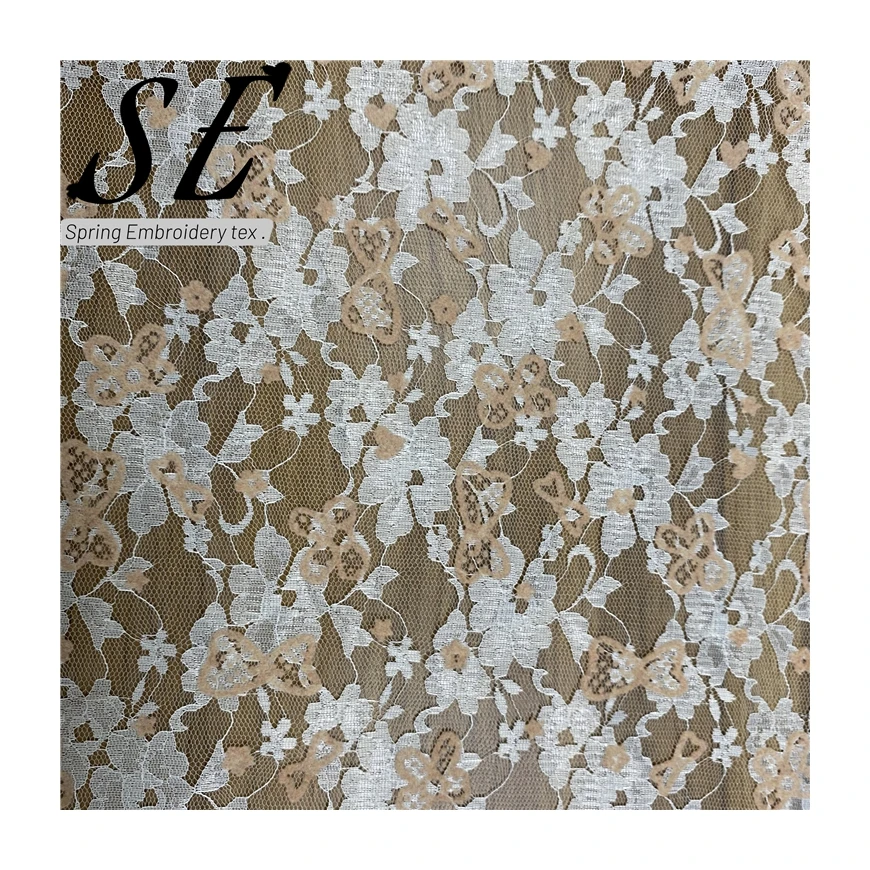 
Красивая французская вышитая кружевная свадебная ткань, ниспадающие кружева для женского платья 8147 