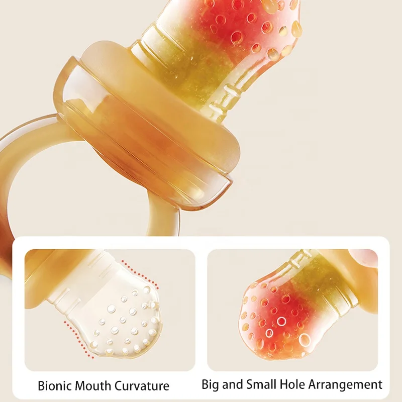 Baby Fruit Feeder Food Pacifier Food Grade Silicone Baby Molar Stick Fruit Food Supplement Baby Fruit Feeder