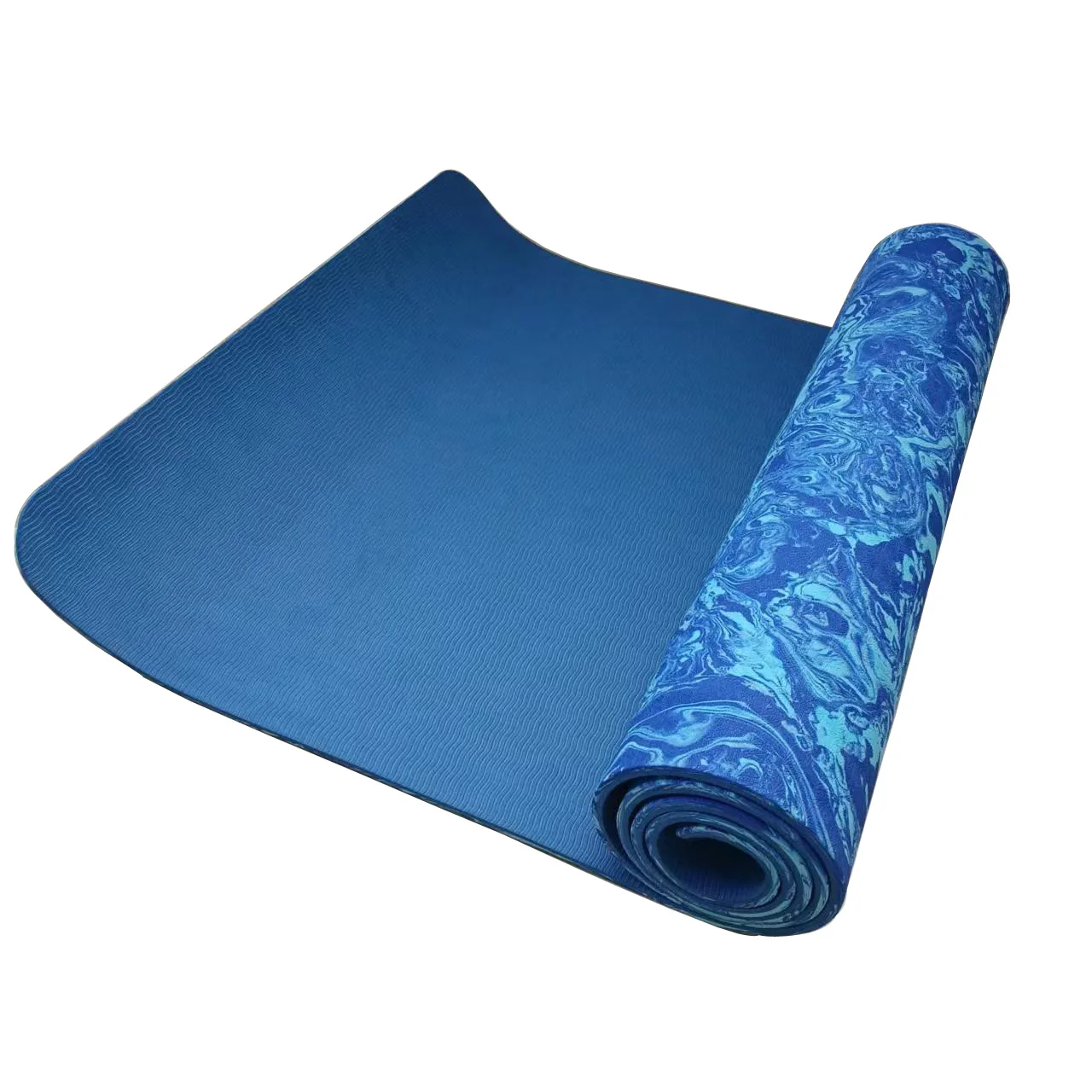 Double-sided texture EVA non-slip comfortable waterproof moisture-proof dance dazzling blue  yoga mat