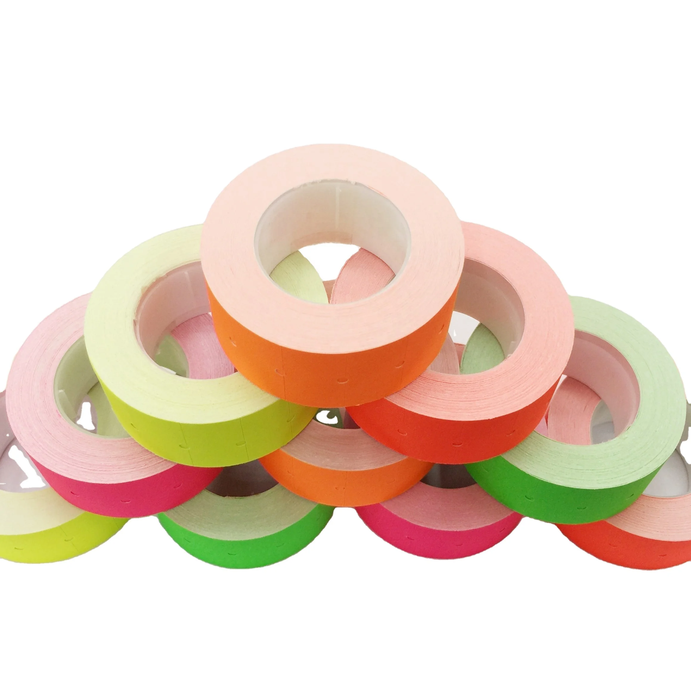 Mexico hot sale 5500 Fluorescent color price label red/green/yellow/purple/orange self adhesive supermarket tag price sticker