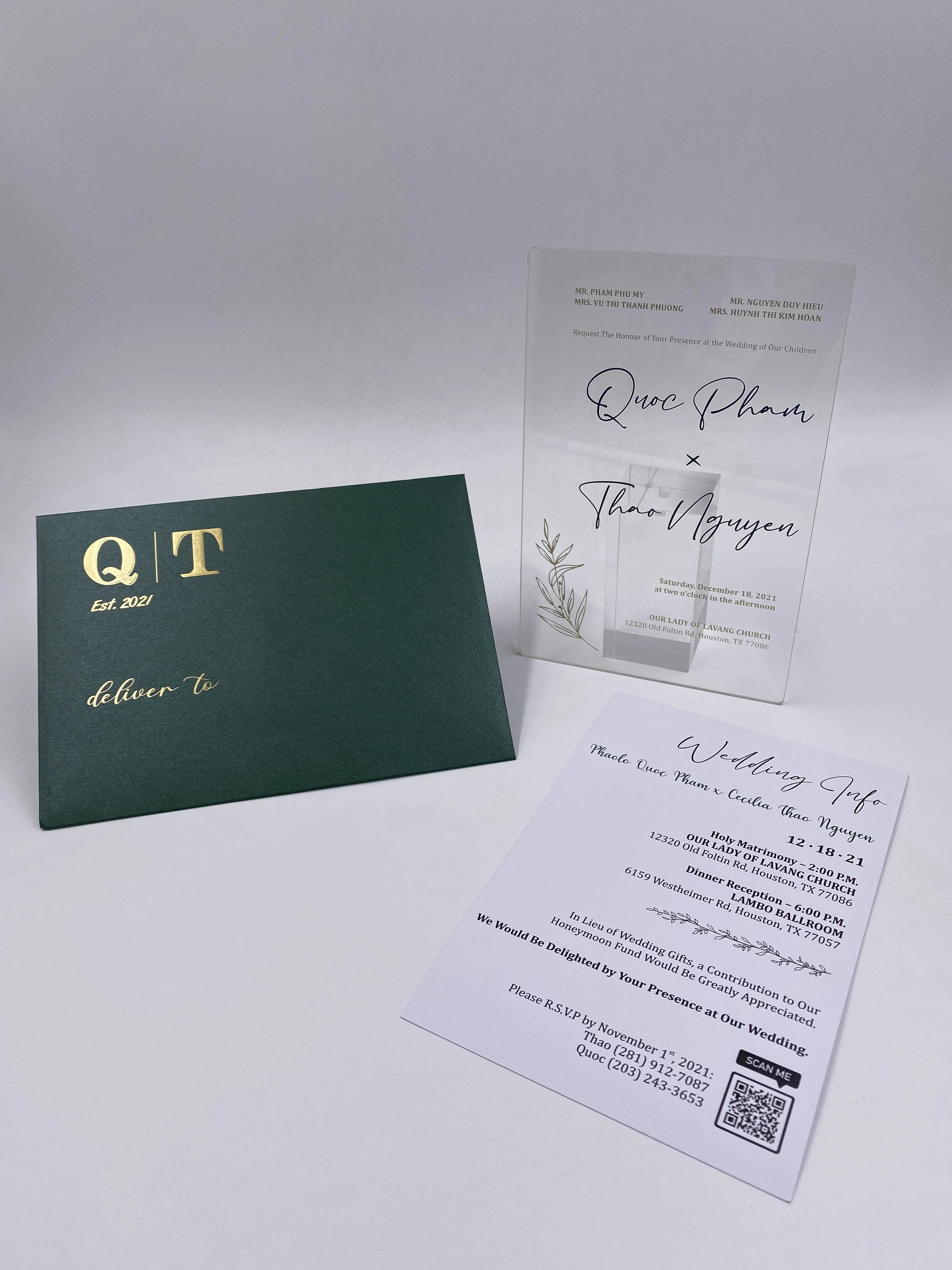 Custom Design Wedding Invitation Cards Acrylic Transparent Invitation Card Acrylic Thank You Acrylic Invitation Card