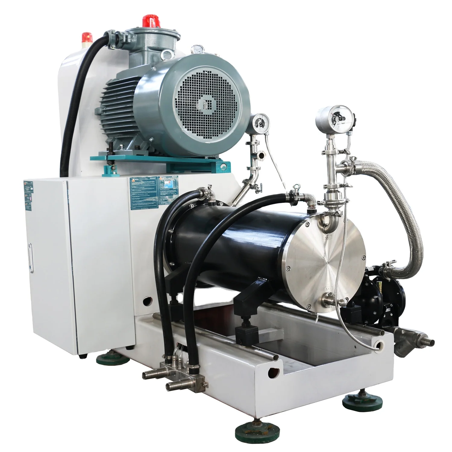 industrial dynamic disc type sand mill 50L grinding chammber for production of material with high solid content and viscosity