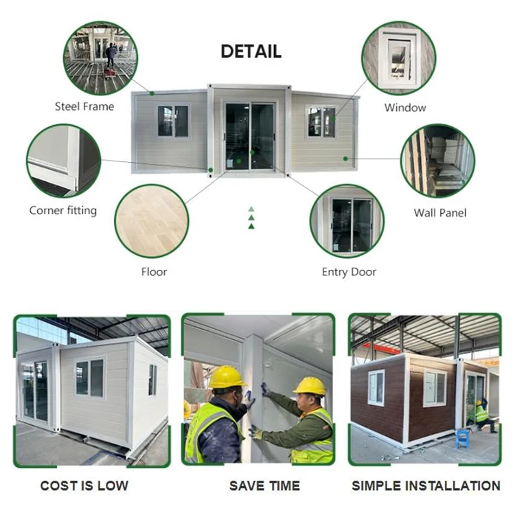 Foldable Modular House Container House 40 Ft Expandable 40ft Prefab Automatic Expandable Container House