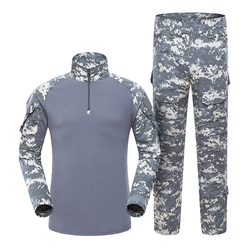 Long Sleeve BDU camouflage uniform Woodland Outdoor hunting suits camouflage Paintball Gear with Trousers and Pullover