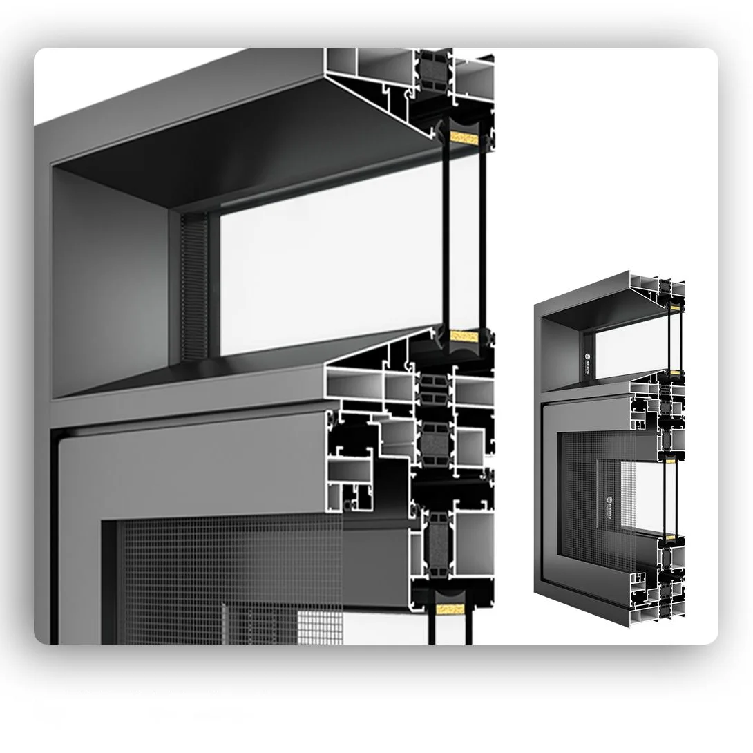 Latest Top Strength Window Design Egress Double Glazed Casement Aluminium Windows