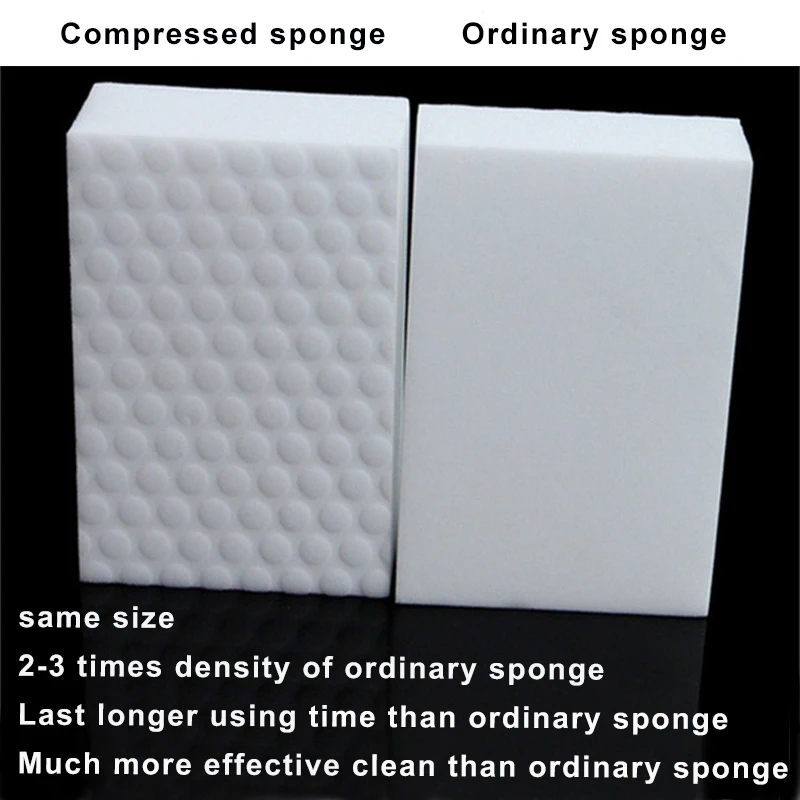 High Density Magic Sponge White Cleaning Nano Eraser Melamine Kitchen Magic Sponge Compressed Magic Erasers Melamine Sponge