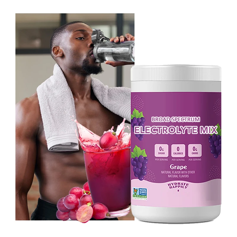 Private Label OEM health supplement Hydration Supplement Energy Drink Grape Flavor Keto Electrolyte Powder sports nutrition