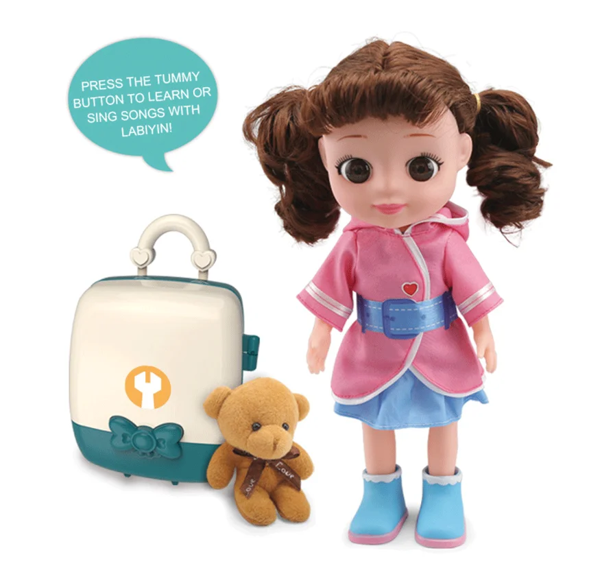 intelligent toy 18pcs role-play doll with music and accessories