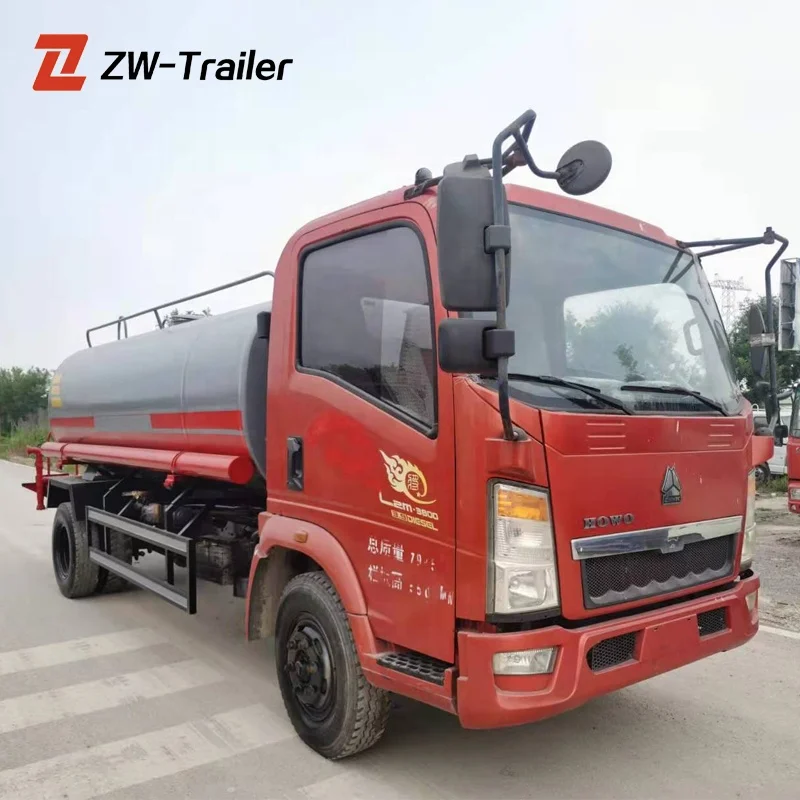 Sinotruk Howo бренд б/у 4x2 LHD 120hp 8000L топливные баки для масла Лидер