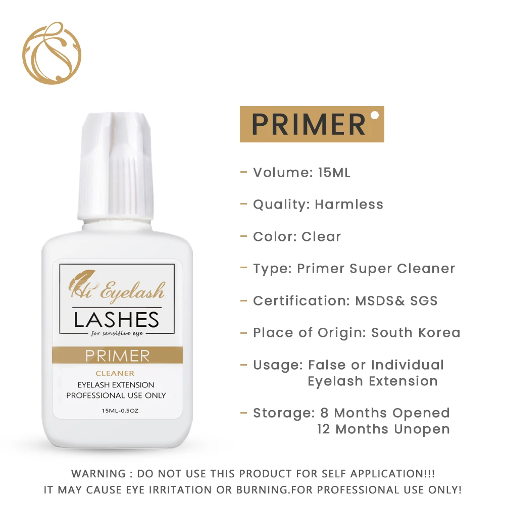 Wholesale Lash Tool Cleaner Eyelash Extension Primer Private Label Removing Protein 15ml Eyelash Glue Primer