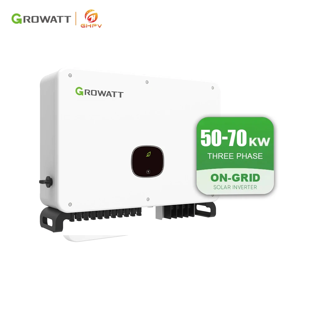 Ready Stock Growatt MAC 50~70KTL3--X LV/MV 50KW 60KW On-grid System Solar Energy Products On Grid Hybrid Inverter