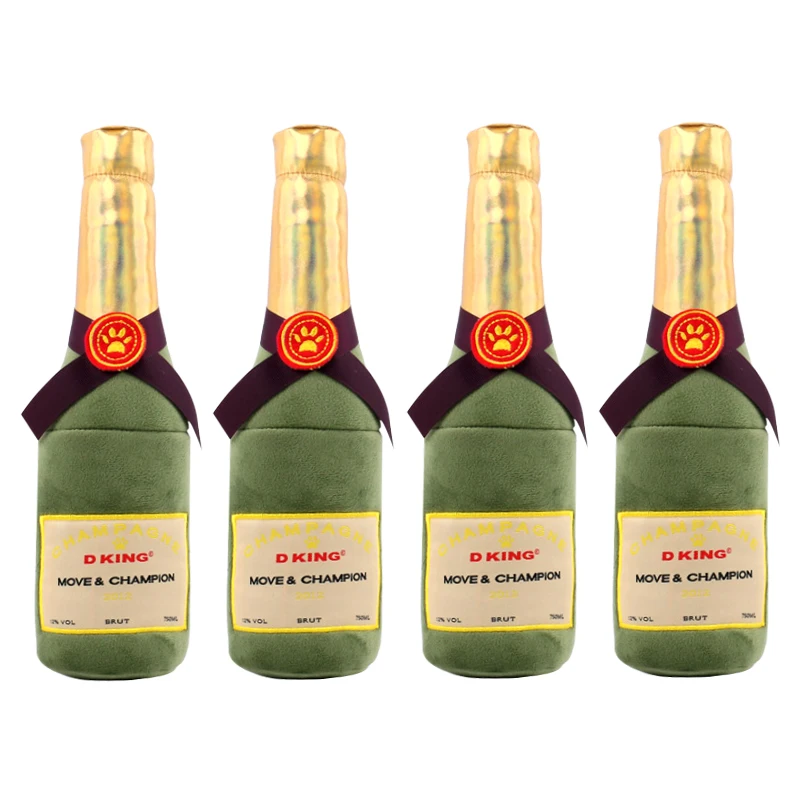 Cute Funny Durable Interaction Cotton Plush Squeak Beer Mug Pet Toy Beer Bottle Dog Chew Toy