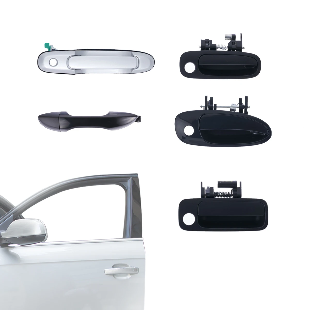 Car Exterior Door Handle 69211-12220-C2 Front W/ Keyhole Cover For Yaris Sedan, Hatchback 07-11