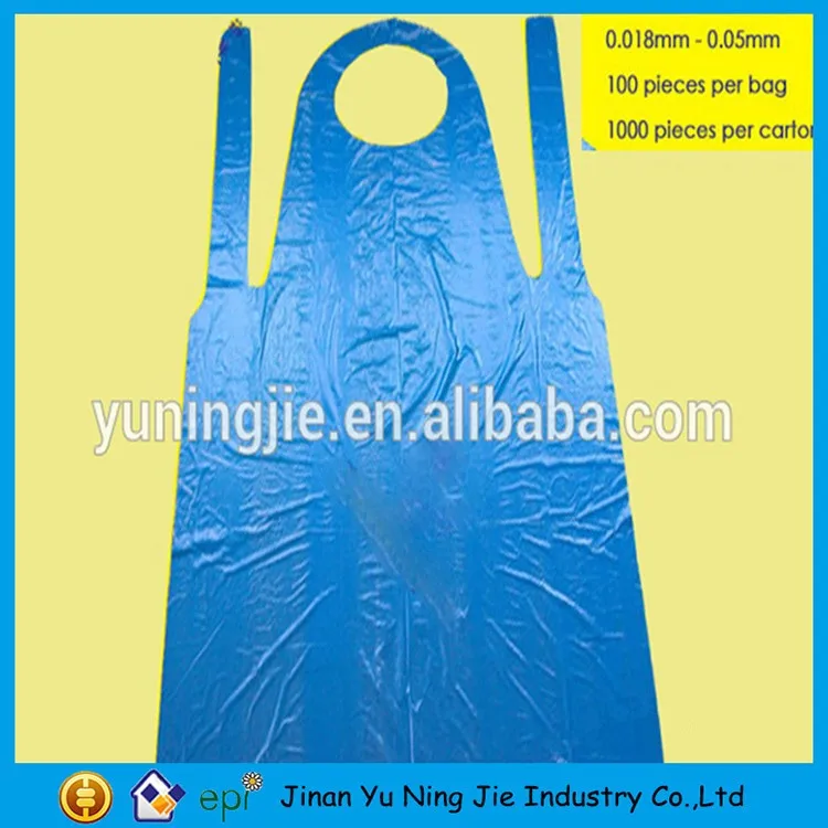 Wholesale price disposable PE plastic waterproof apron for salon kitchen