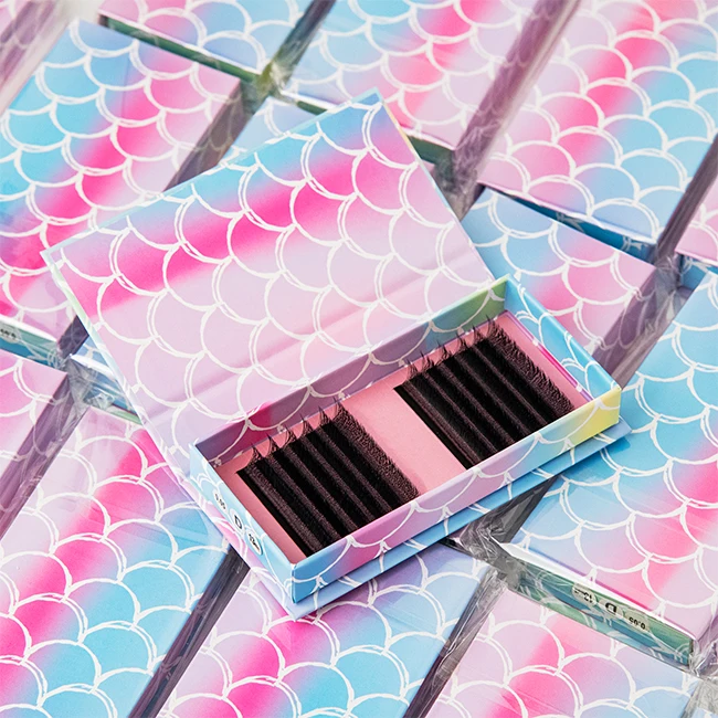 C D CC DD J B L M curl cashmere volume lash trays wholesale 0.03 0.05 0.07 0.10mm velvet eyelash extensions