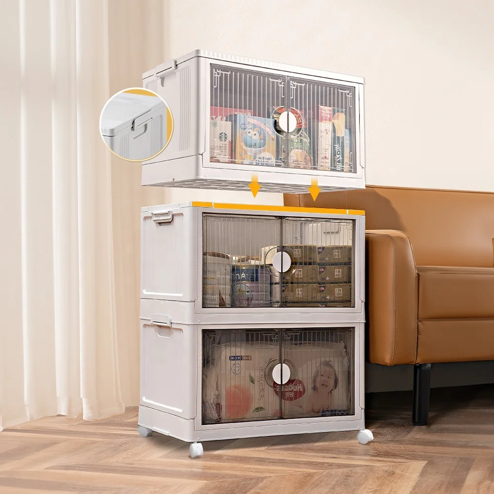 Portable Home Storage Containers Large Capacity Cloth Organization Bin With Lids Foldable Toy Storage Box Collapsible