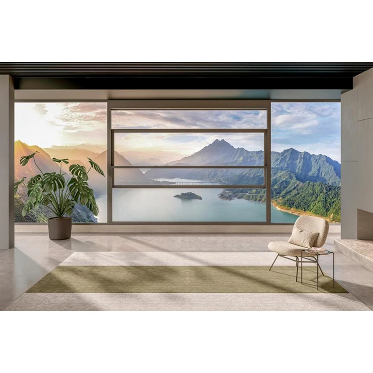 Aluminum Smart Vertical Sliding Window High Quality Slide Automatic Windows For Balcony