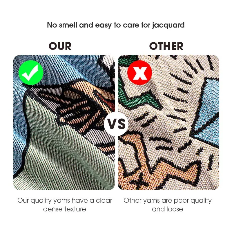 Hot Durable Woven Jacquard Sofa Cover Blanket Noval Scenery Design Polyester&cotton Sofa Blanket Decor Blanket Picnic Cloth