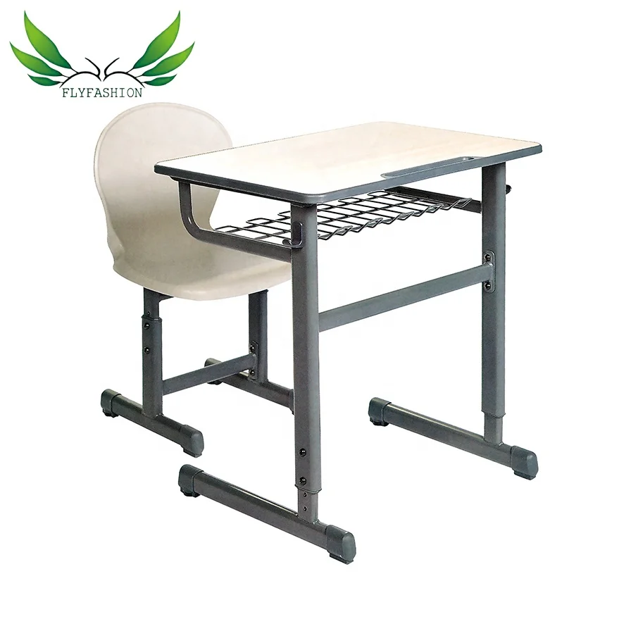 high quality Simple Style School Furniture PVC Edge Cover wooden Student Desk and chair