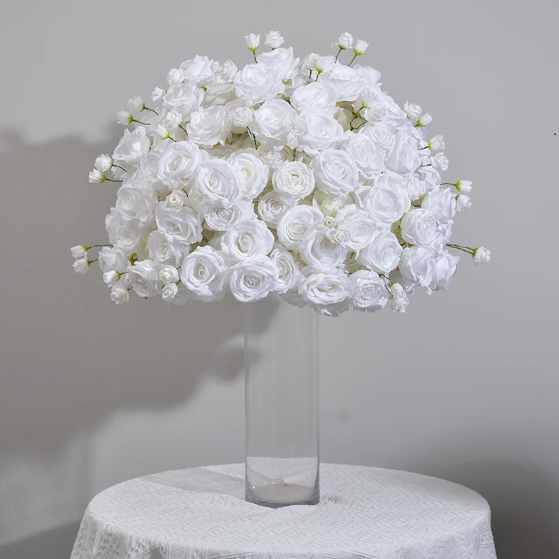 KL-FC89 High quality artificial white flower ball wedding centerpieces flower ball table centerpiece for wedding decoration
