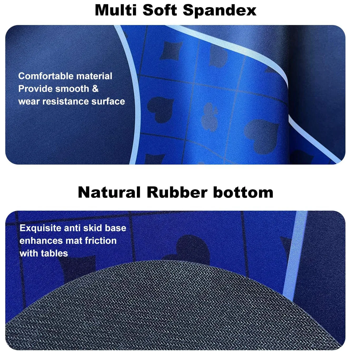 Texas Desk Cloth Board Pad Game Casino Rubber Big Poker Table Mat Poker Matte Benutzer Definierte Gummi-Poker-Matte